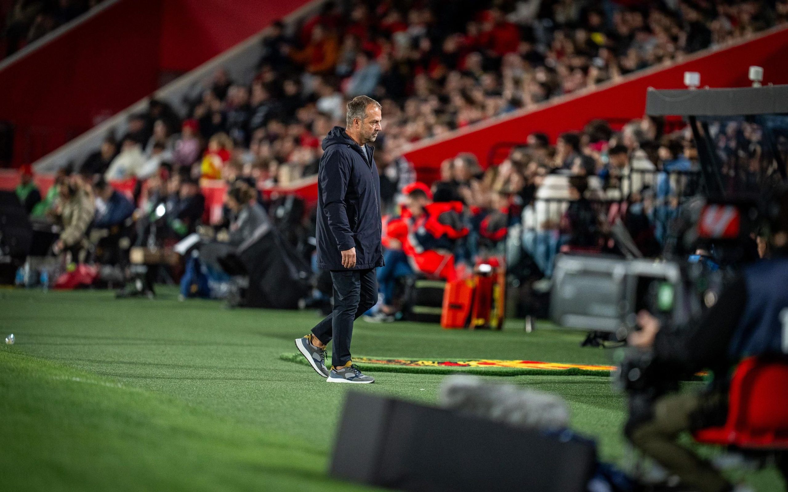 Hansi Flick en el Mallorca-Barça
