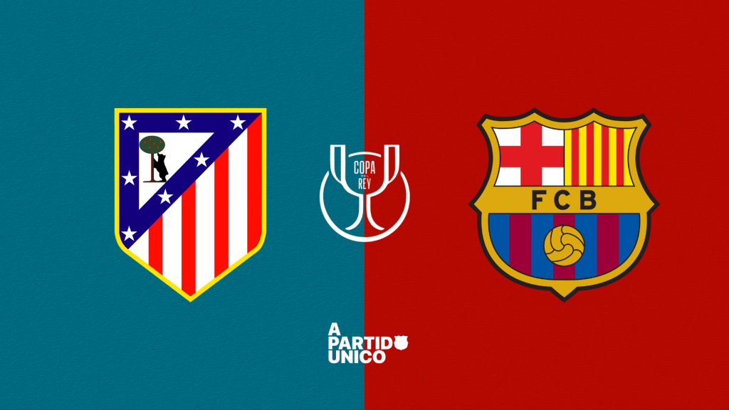Imagen promocional del partido Atlético - Barça por los cuartos de final de la Copa del Rey.