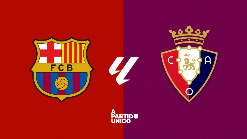 Imagen del partido FC Barcelona - Osasuna con información de horario y canales de TV.