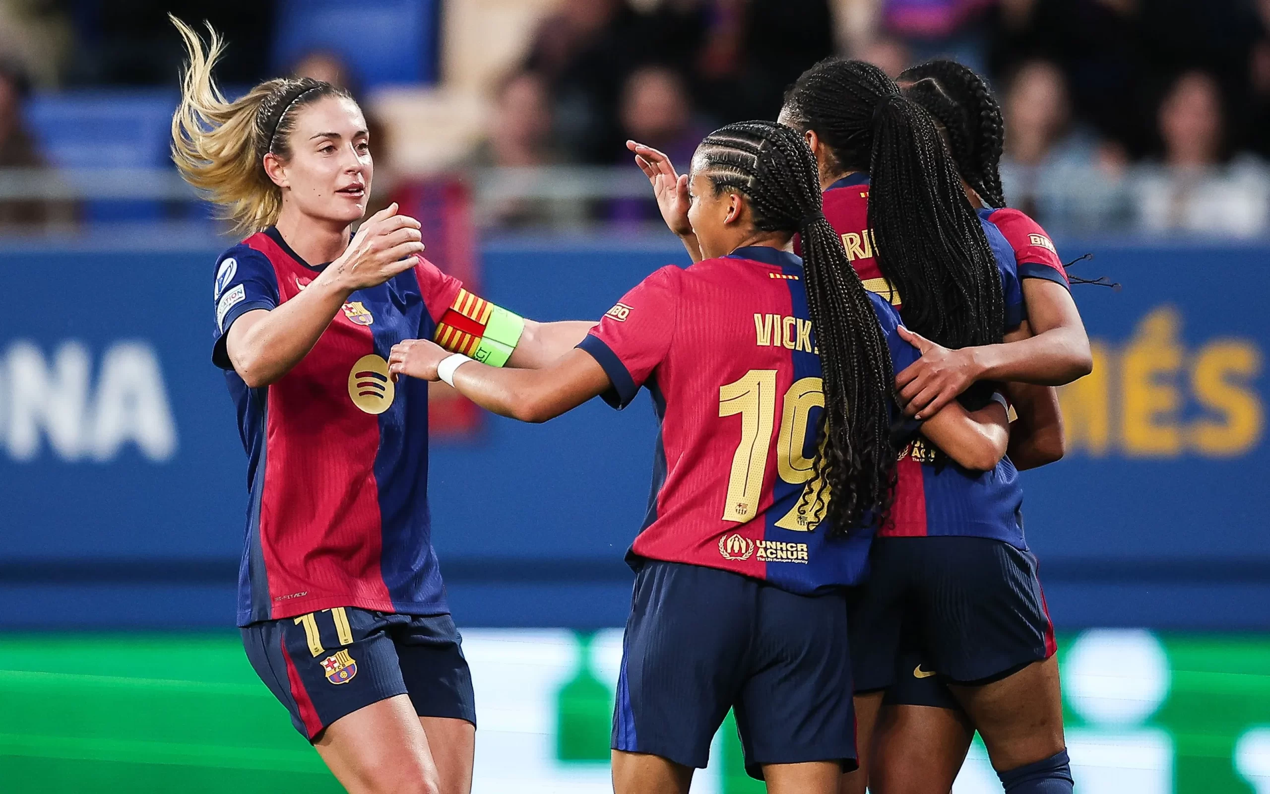 barça femenino celebra victoria ante wolfsburgo champions league