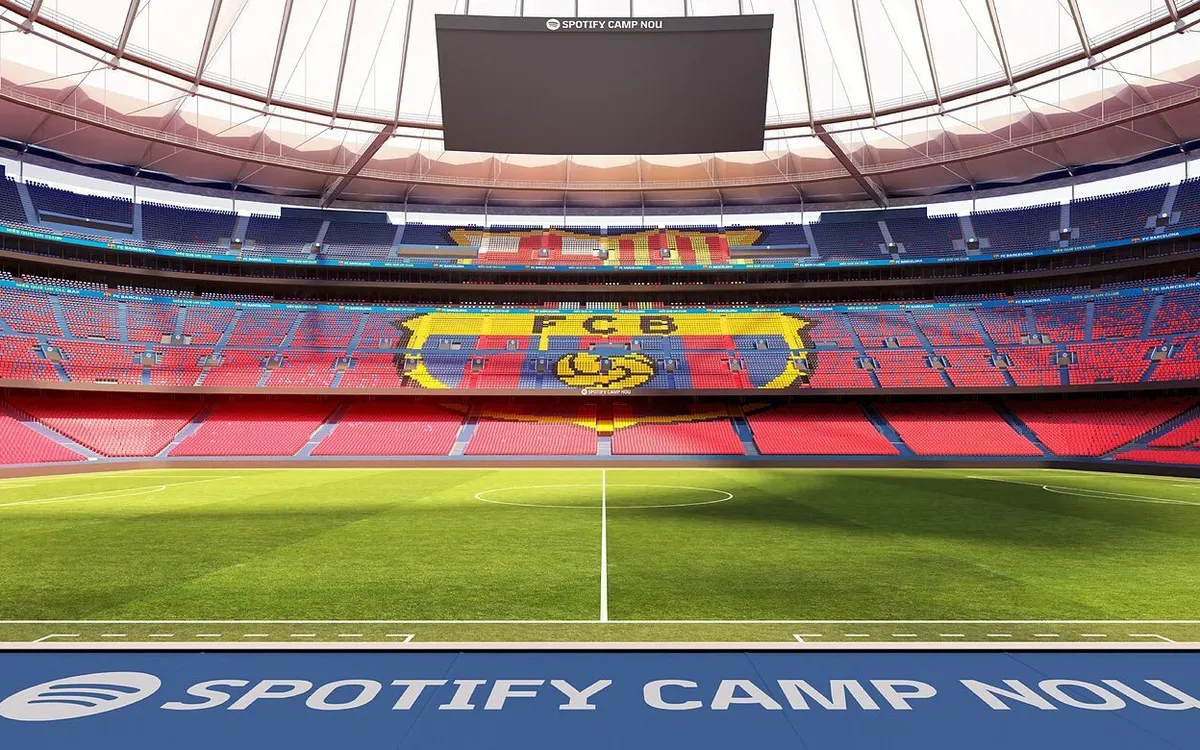Render del nuevo estadio Spotify Camp Nou dentro del proyecto Espai Barça
