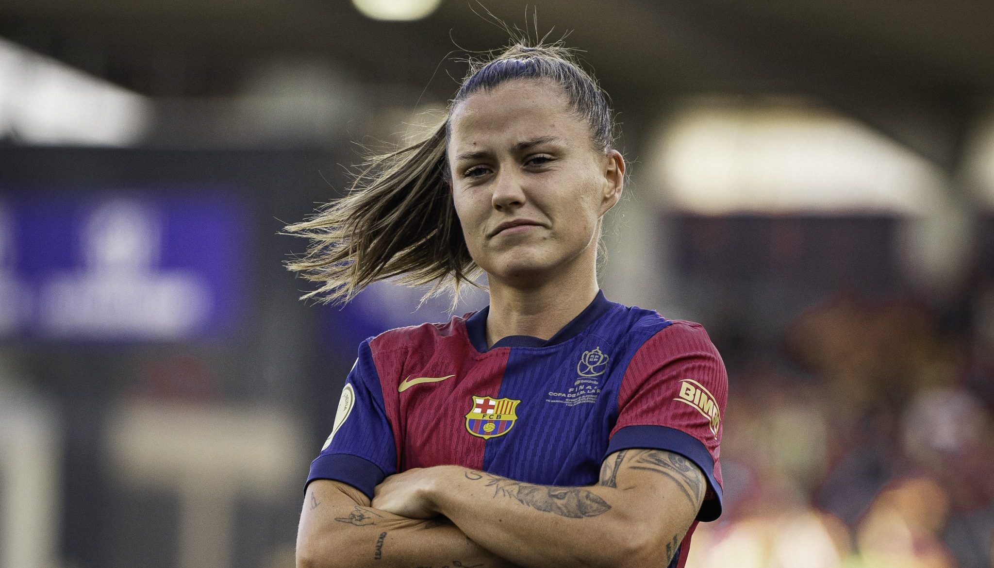 Claudia Pina celebrando el primer tanto del Barça ante el Atlético de Madrid. (Foto: @fcbfemeni)