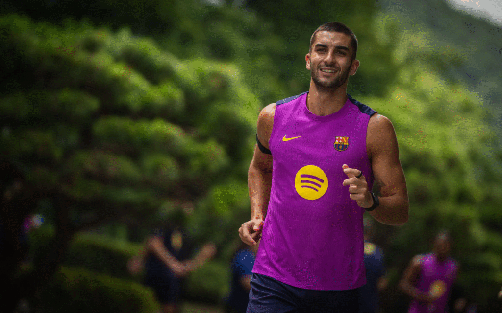 Ferran Torres entrenamiento Barça Corea