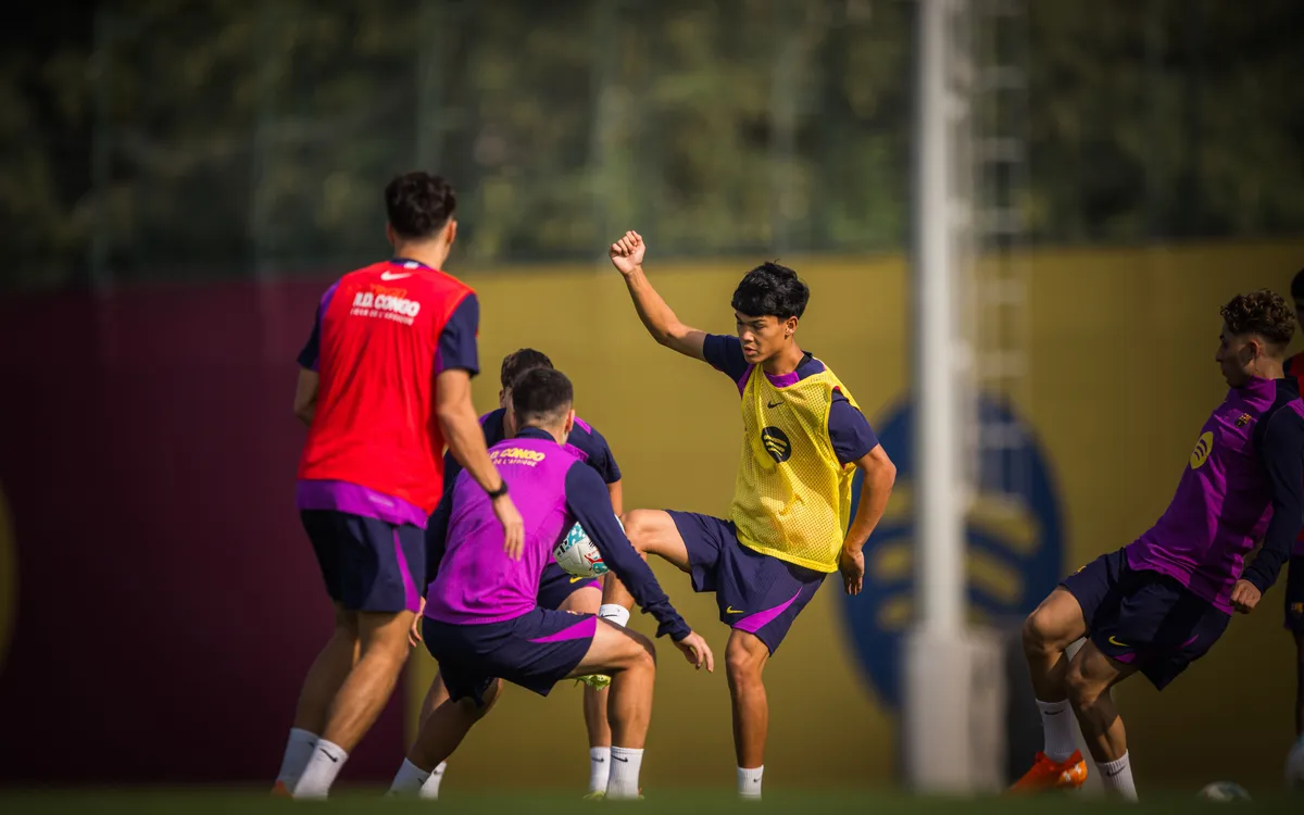 Imagen del entrenamiento de hoy del Barça en la Ciudad Deportiva - Imagen FC Barcelona