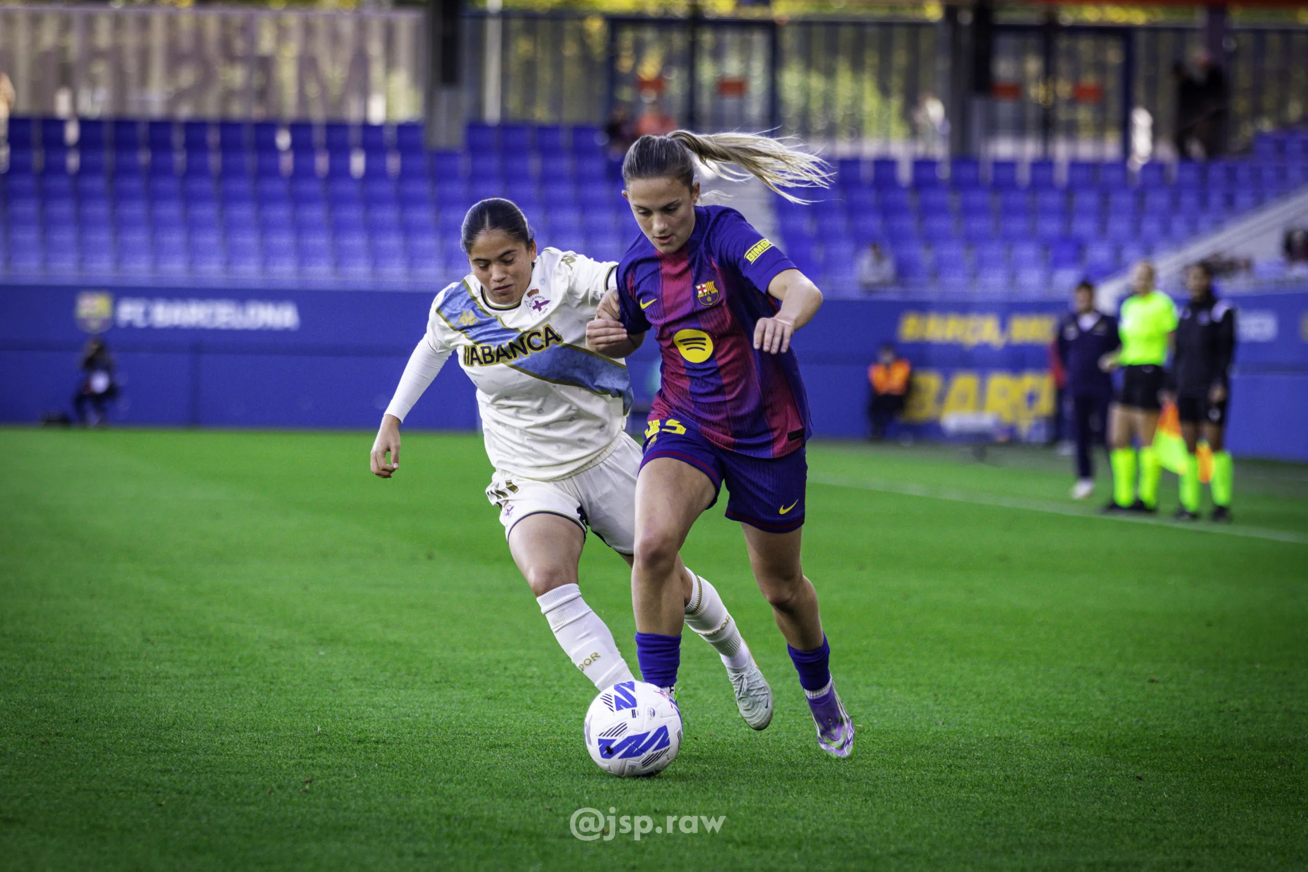 Carla Julià hizo su debut en el Barça-Deportivo Abanca.