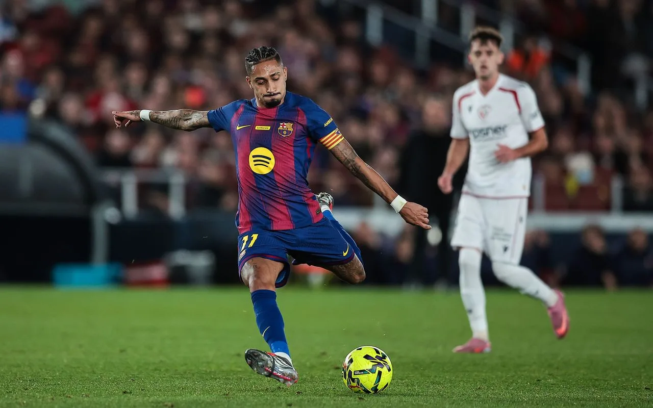 Raphinha en el Barça-Osasuna