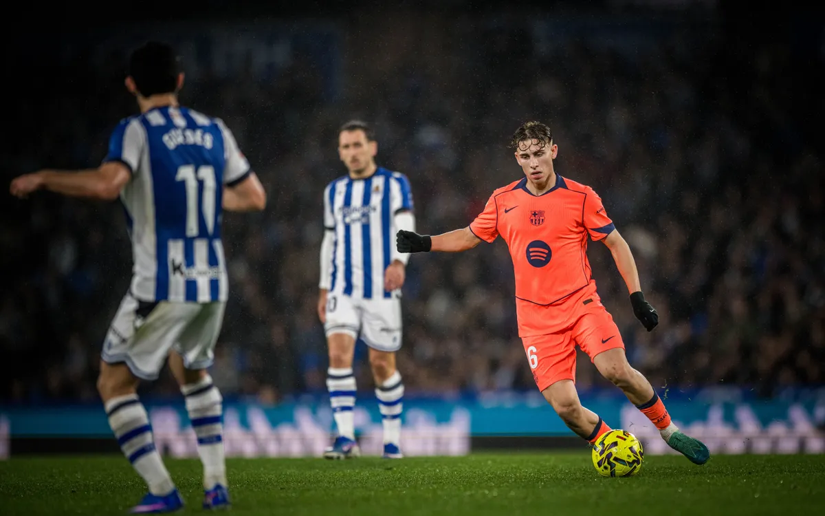 Fermín, en el Real Sociedad 2-1 FC Barcelona