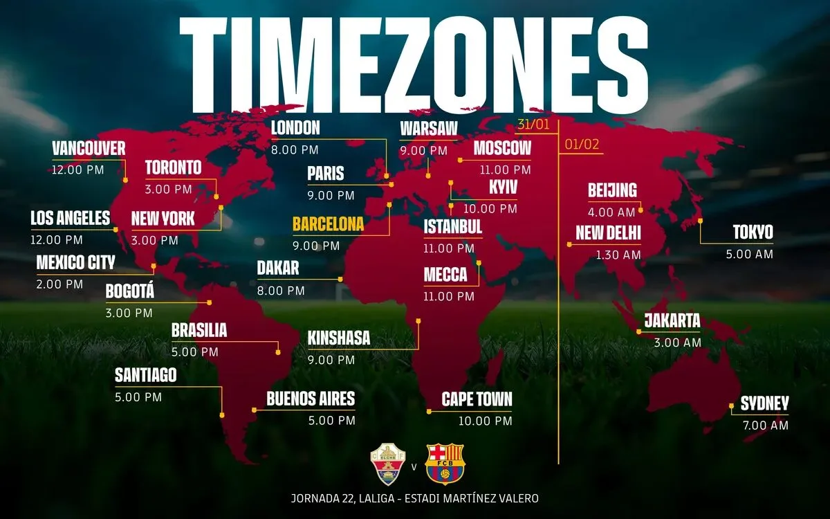 Horario mundial del Elche-Barcelona | Imagen FC Barcelona