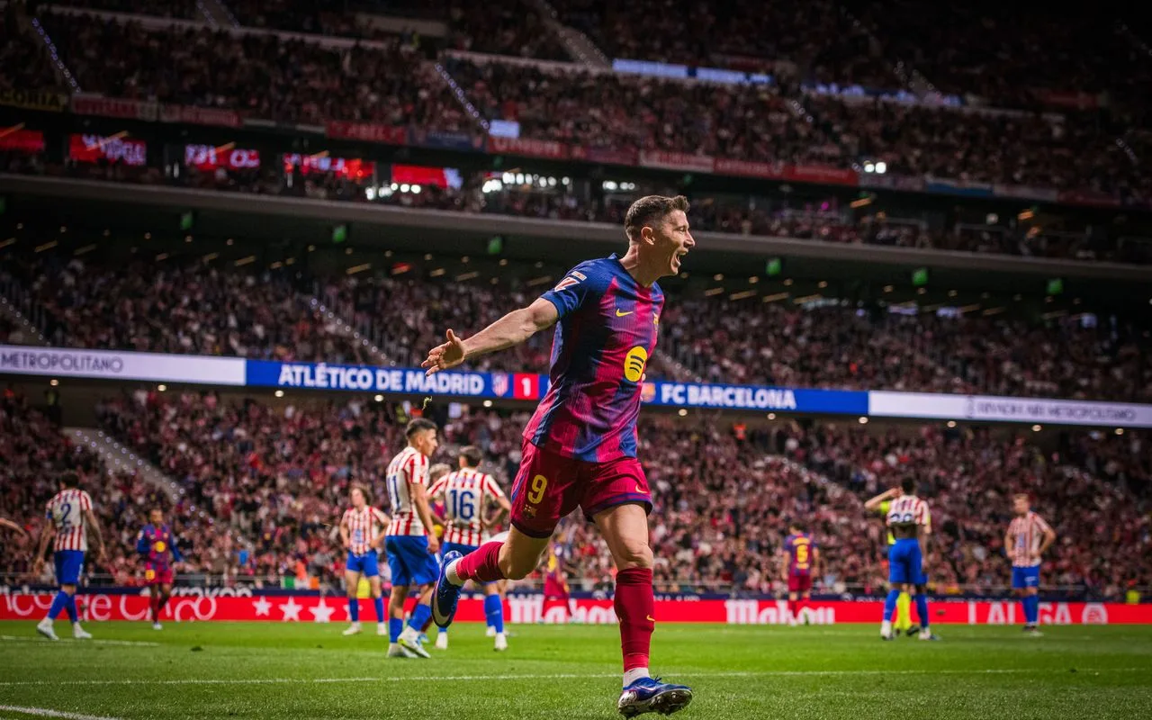 Gol de la victoria del Barça de Lewandowski ante el Atlético de Madrid