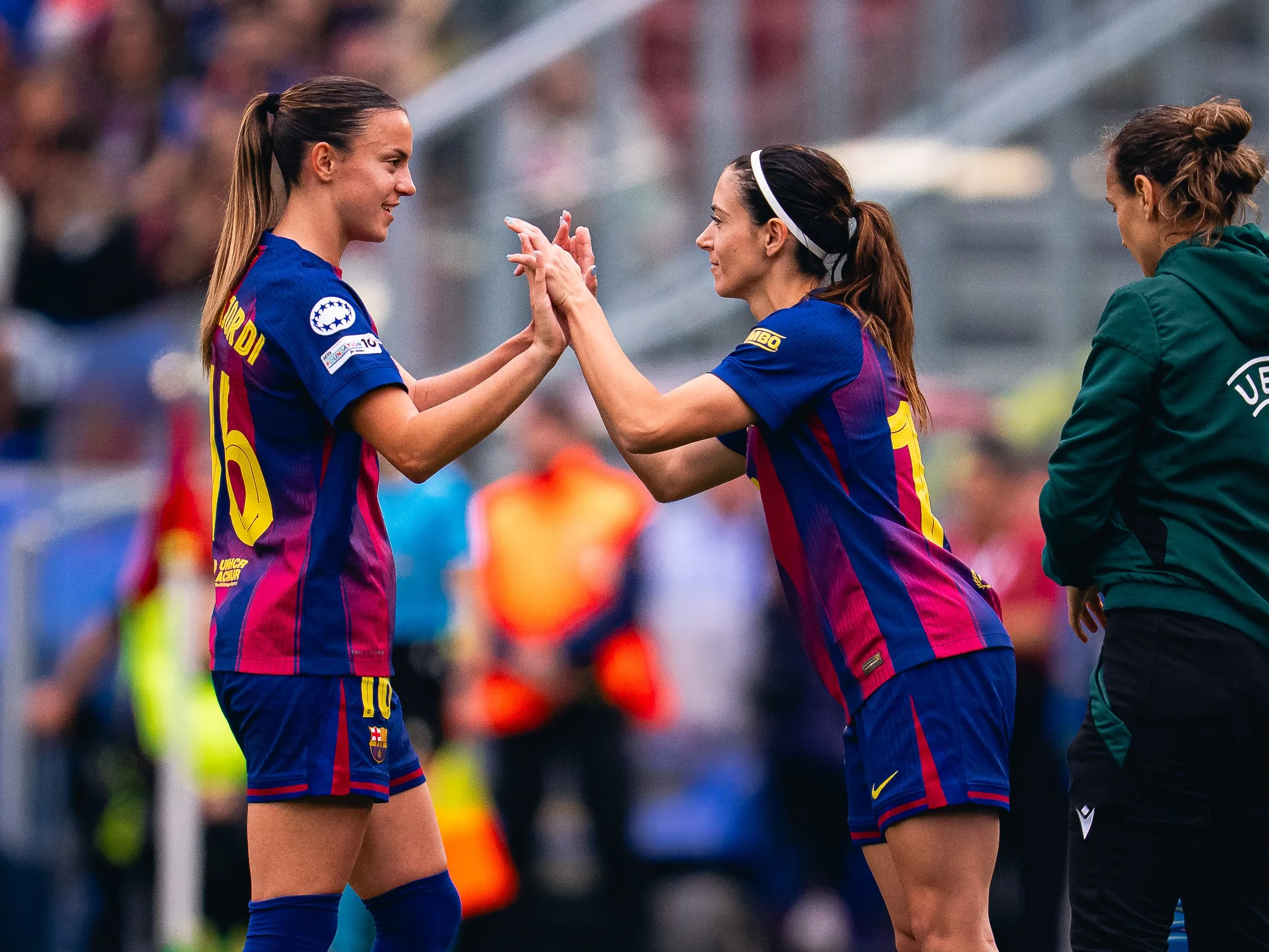 Aitana Bonmatí en su regreso, en el Barça - Bayern disputado en el Camp Nou. (Foto: FC Barcelona)